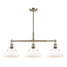 Golden - 3306-LP AB-OP - Three Light Linear Pendant - Orwell - Aged Brass