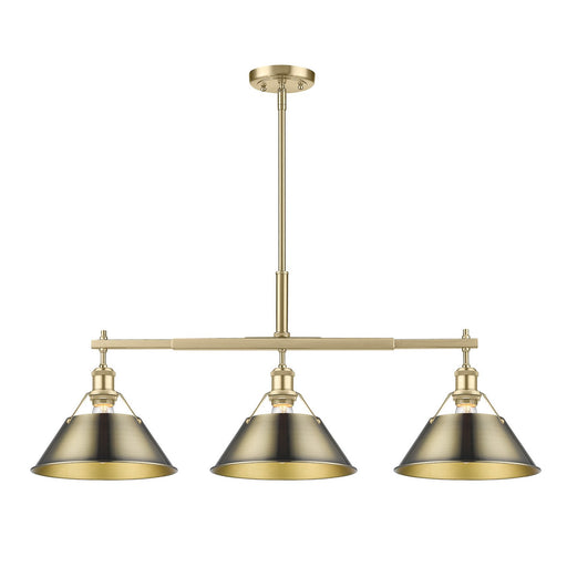 Orwell Three Light Linear Pendant Brushed Champagne Bronze