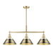 Golden - 3306-LP BCB-AB - Three Light Linear Pendant - Orwell - Brushed Champagne Bronze