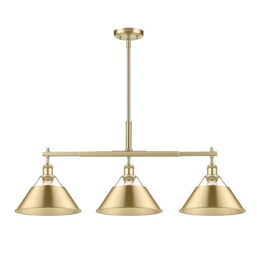 Orwell Three Light Linear Pendant Brushed Champagne Bronze