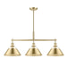 Golden - 3306-LP BCB-BCB - Three Light Linear Pendant - Orwell - Brushed Champagne Bronze