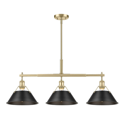 Orwell Three Light Linear Pendant Brushed Champagne Bronze
