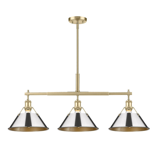 Orwell Three Light Linear Pendant Brushed Champagne Bronze