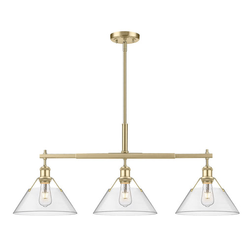 Orwell Three Light Linear Pendant Brushed Champagne Bronze