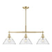 Golden - 3306-LP BCB-CLR - Three Light Linear Pendant - Orwell - Brushed Champagne Bronze