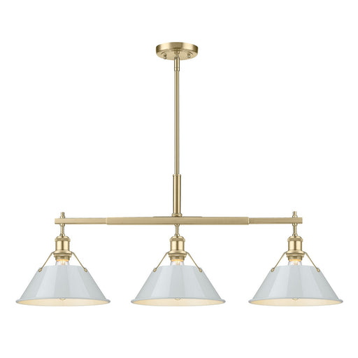 Orwell Three Light Linear Pendant Brushed Champagne Bronze