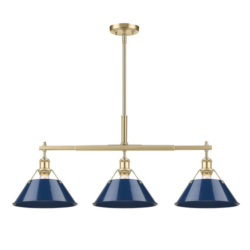 Orwell Three Light Linear Pendant Brushed Champagne Bronze
