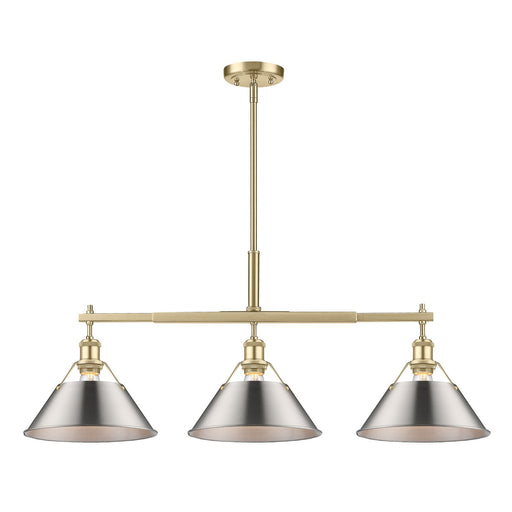 Orwell Three Light Linear Pendant Brushed Champagne Bronze