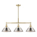 Golden - 3306-LP BCB-PW - Three Light Linear Pendant - Orwell - Brushed Champagne Bronze