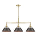Golden - 3306-LP BCB-RBZ - Three Light Linear Pendant - Orwell - Brushed Champagne Bronze