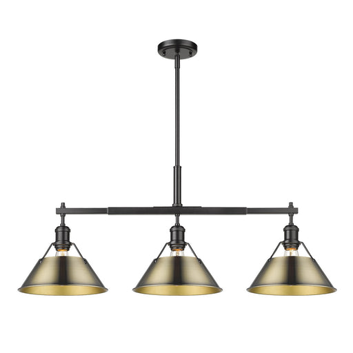Orwell Three Light Linear Pendant Matte Black