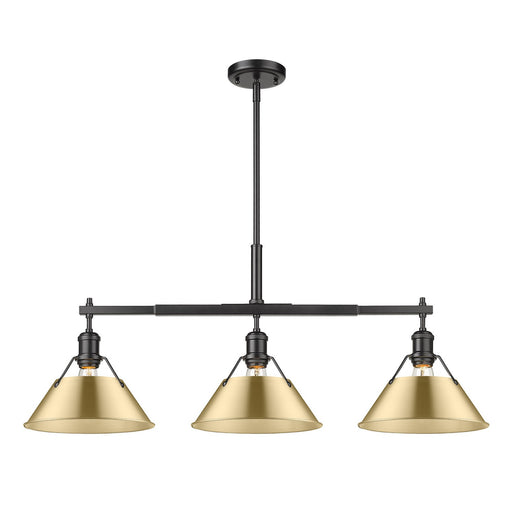 Orwell Three Light Linear Pendant Matte Black