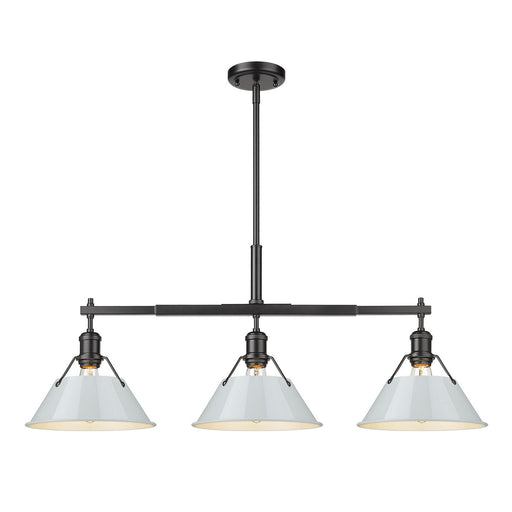 Orwell Three Light Linear Pendant Matte Black