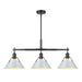 Golden - 3306-LP BLK-DB - Three Light Linear Pendant - Orwell - Matte Black