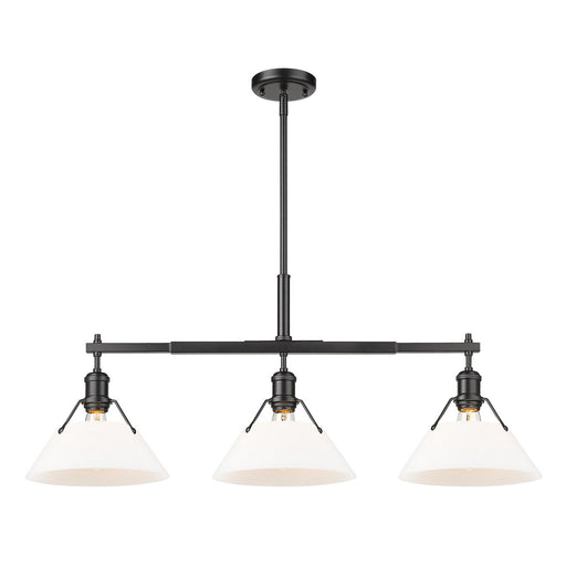 Orwell Three Light Linear Pendant Matte Black