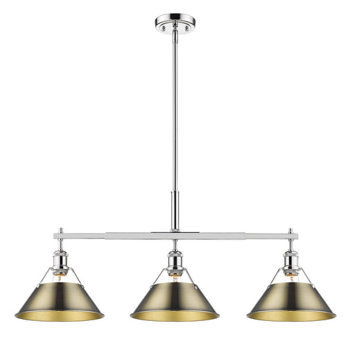 Orwell Three Light Linear Pendant Chrome