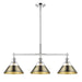Golden - 3306-LP CH-AB - Three Light Linear Pendant - Orwell - Chrome