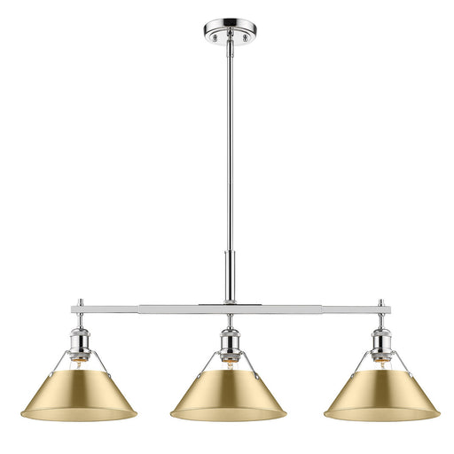 Orwell Three Light Linear Pendant Chrome