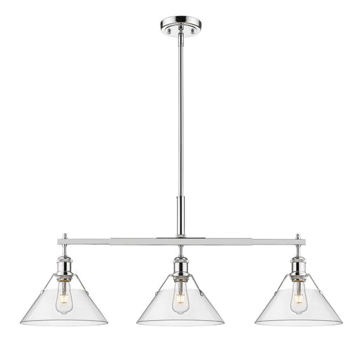 Orwell Three Light Linear Pendant Chrome