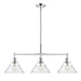 Golden - 3306-LP CH-CLR - Three Light Linear Pendant - Orwell - Chrome