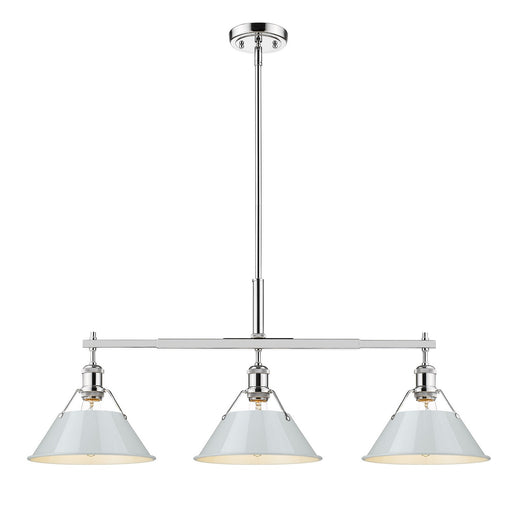 Orwell Three Light Linear Pendant Chrome