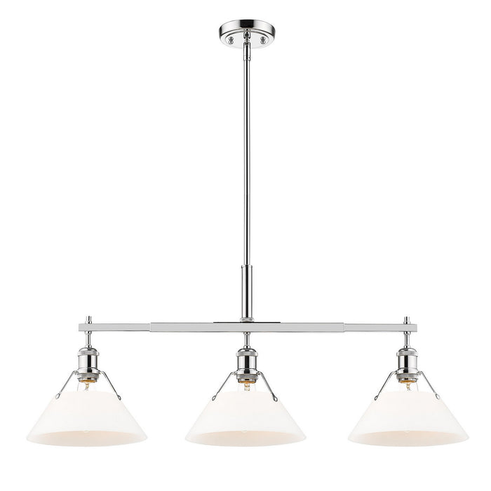 Golden - 3306-LP CH-OP - Three Light Linear Pendant - Orwell - Chrome