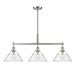 Golden - 3306-LP PW-CLR - Three Light Linear Pendant - Orwell - Pewter