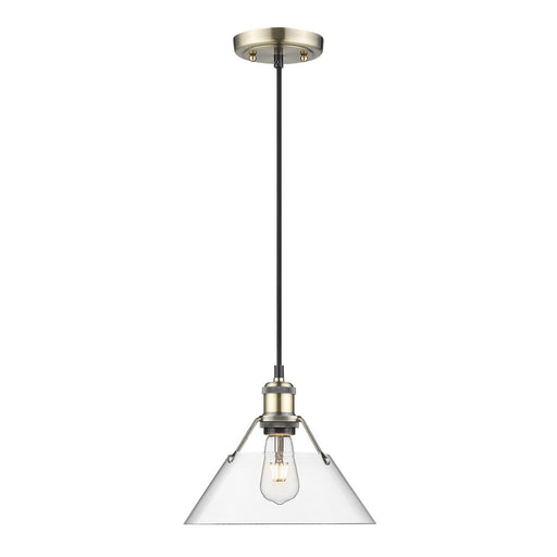 Orwell One Light Pendant Aged Brass