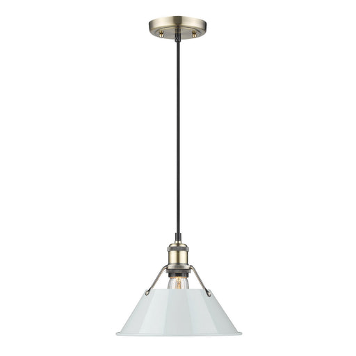 Orwell One Light Pendant Aged Brass