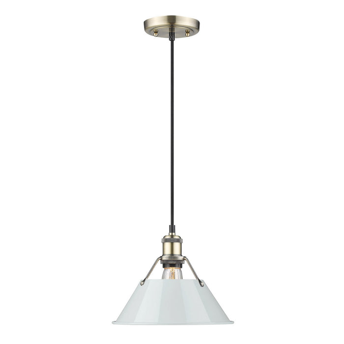 Golden - 3306-M AB-DB - One Light Pendant - Orwell - Aged Brass