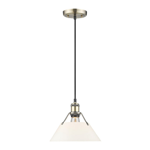 Orwell One Light Pendant Aged Brass