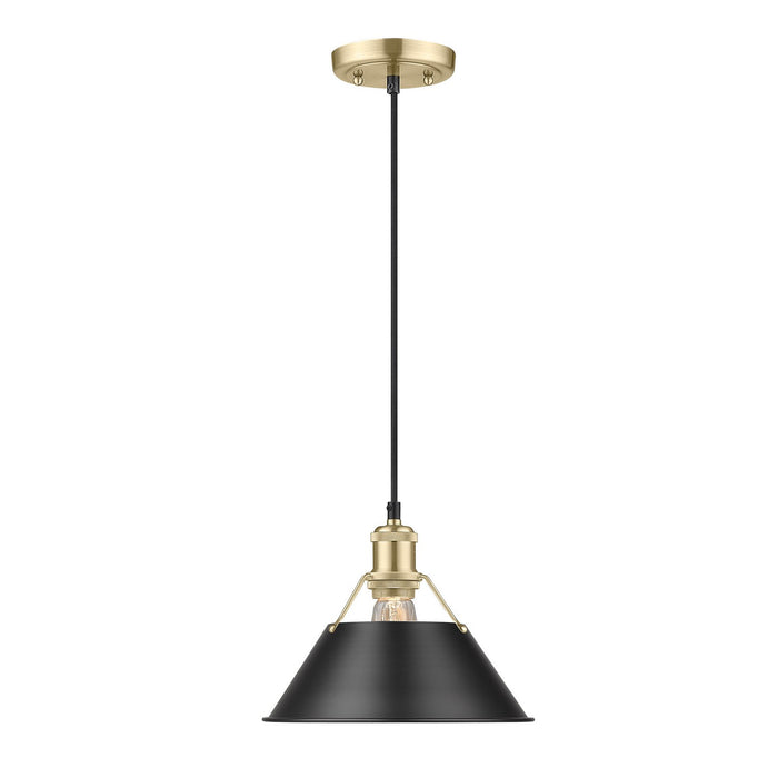 Golden - 3306-M BCB-BLK - One Light Pendant - Orwell - Brushed Champagne Bronze