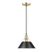 Golden - 3306-M BCB-BLK - One Light Pendant - Orwell - Brushed Champagne Bronze