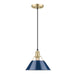 Golden - 3306-M BCB-NVY - One Light Pendant - Orwell - Brushed Champagne Bronze