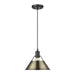 Golden - 3306-M BLK-AB - One Light Pendant - Orwell - Matte Black