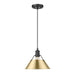 Golden - 3306-M BLK-BCB - One Light Pendant - Orwell - Matte Black