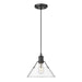 Golden - 3306-M BLK-CLR - One Light Pendant - Orwell - Matte Black