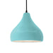 Justice Designs - CER-6563-RFPL-MBLK-BKCD - One Light Pendant - Radiance - Reflecting Pool