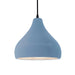 Justice Designs - CER-6563-SKBL-MBLK-BKCD - One Light Pendant - Radiance - Sky Blue