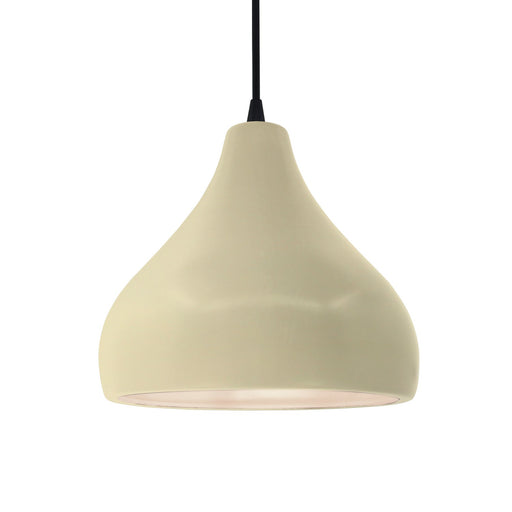 Justice Designs - CER-6563-VAN-MBLK-BKCD - One Light Pendant - Radiance - Vanilla (Gloss)