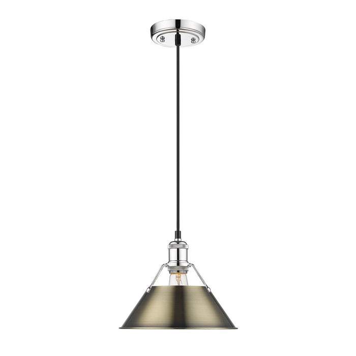 Golden - 3306-M CH-AB - One Light Pendant - Orwell - Chrome