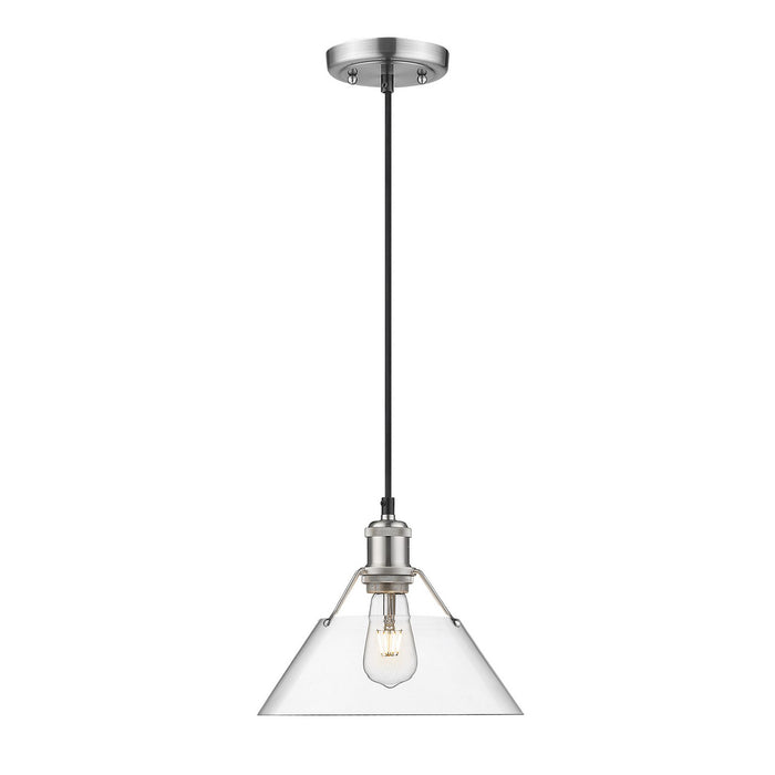 Golden - 3306-M PW-CLR - One Light Pendant - Orwell - Pewter