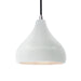 Justice Designs - CER-6563-WHT-MBLK-BKCD - One Light Pendant - Radiance - Gloss White