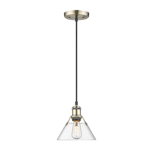 Orwell One Light Mini Pendant Aged Brass