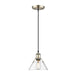 Golden - 3306-S AB-CLR - One Light Mini Pendant - Orwell - Aged Brass