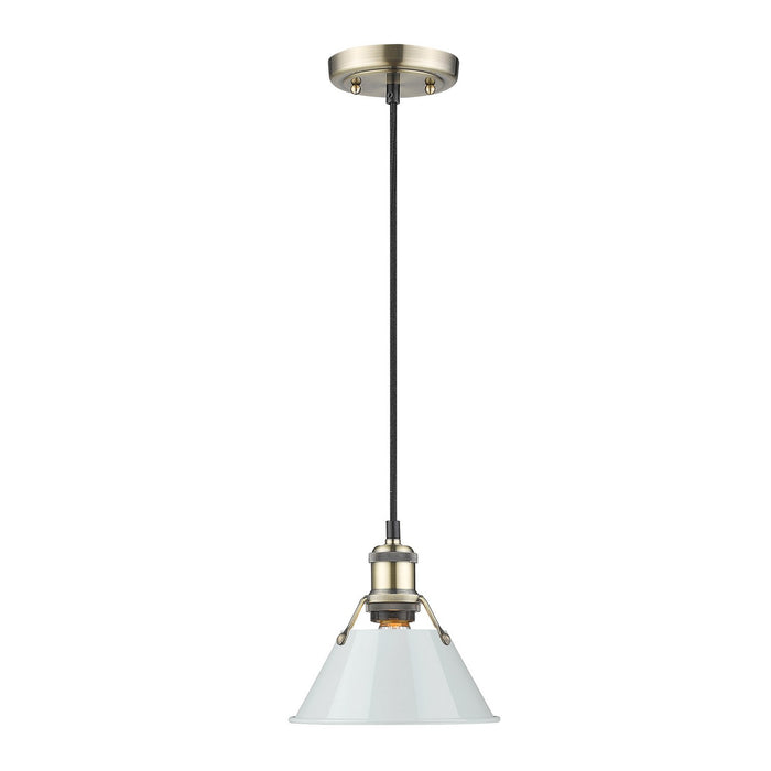 Golden - 3306-S AB-DB - One Light Mini Pendant - Orwell - Aged Brass