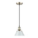 Golden - 3306-S AB-DB - One Light Mini Pendant - Orwell - Aged Brass