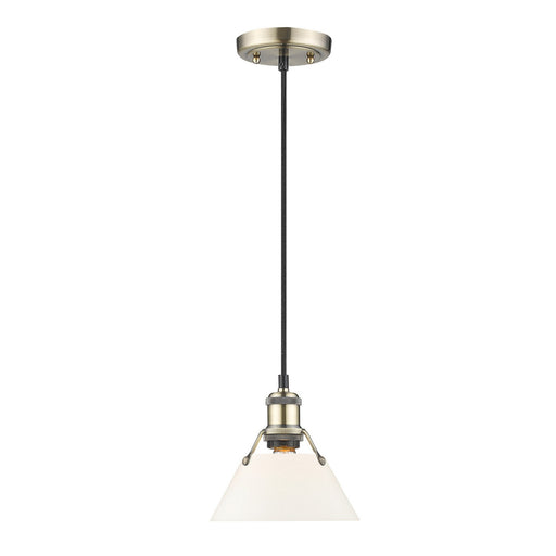Orwell One Light Mini Pendant Aged Brass