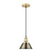 Golden - 3306-S BCB-AB - One Light Mini Pendant - Orwell - Brushed Champagne Bronze