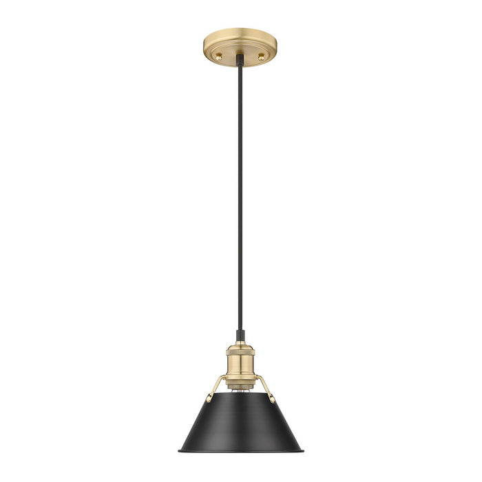 Golden - 3306-S BCB-BLK - One Light Mini Pendant - Orwell - Brushed Champagne Bronze